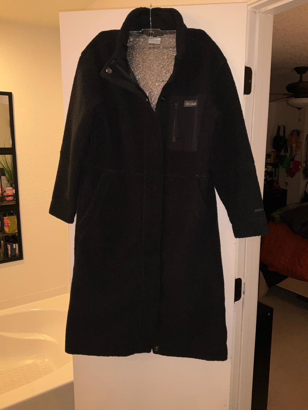 Columbia Black Long Teddy Sherpa Coat
